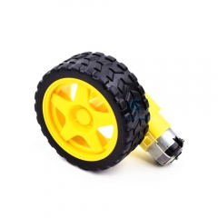 Adeept Smart Car Robot Plastic Tire Wheel with DC 3-6V Gear Motor for Arduino Raspberry Pi