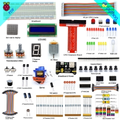 Adeept Super Starter Kit for Raspberry Pi 3, 2 Model B/B+, LCD1602, Servo, Motor, C and Python Code, Beginner/Starter Kit with PDF Guidebook