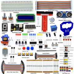 Adeept Ultrasonic Distance Sensor Starter kit for Raspberry Pi 3, 2 Model B/B+, LCD1602, Motor, C & Python Code for Raspberry Pi with PDF Guidebook