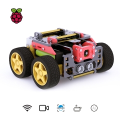Adeept AWR 4WD WiFi Smart Robot Car Kit for Raspberry Pi 4/3 Model B+/B/2B, DIY Robot Kit for Kids and Adults, OpenCV Target Tracking