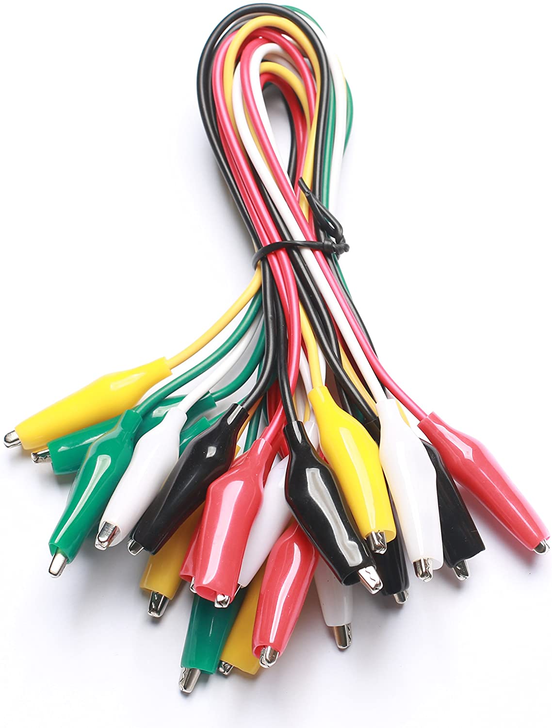 WG026 10 Pieces and 5 Colors Test Lead Set & Alligator Clips,20.5
