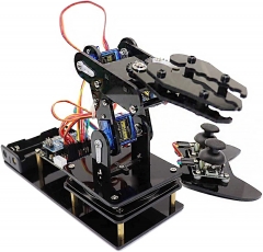 Adeept 4 Axis Robotic Arm Kit for Arduino, 4DOF Mini Desktop Robot kit for Adults Teens Kids, Electronic Programming Project Robotics Arm