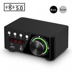 Mini Sound Amplifier 5.0 Bluetooth Amplifiers Stereo HIFI Audio Amp 50W+50W USB TF MP3 Home Theater System