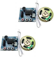 2PCS ISD1820 Sound Voice Recording Playback Module Sound Recorder Board With Microphone Audio Loudspeaker