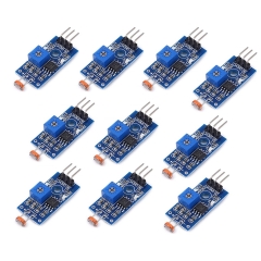 10pcs 5MM LDR Photosensitive Sensor Module Light Dependent Resistor Sensor Module Digital Light Detection LM393 3 pins for Arduino