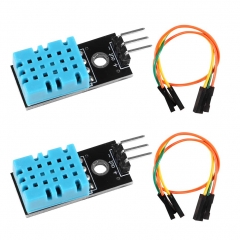 2pcs DHT11 Temperature Humidity Sensor Module Digital Temperature Humidity Sensor 3.3V-5V with Wires for Arduino Raspberry Pi