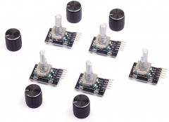 5pcs KY-040 Rotary Encoder Module with 15×16.5 mm with Knob Cap for Arduino