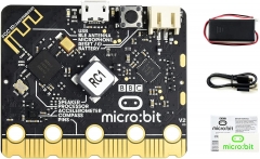 BBC Micro:bit V2 Go Kit Pocket-Sized Computer with Upgraded Processor, Built-in Speaker and Microphone, Touch Sensitive Logo, ARM Development Board