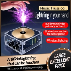 Bluetooth Music Tesla Coil Arc Plasma Loudspeaker Wireless Transmission Experiment Desktop Toy