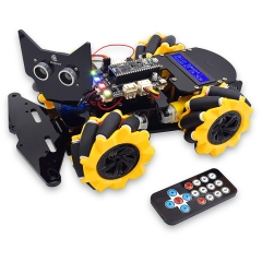 Adeept 4WD Omni-directional Mecanum Wheels Robotic Car Kit for ESP32-S3 | Banana Pi PicoW-S3 DIY STEM Remote Controlled Educational Robot Kit