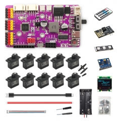 Adeept Electronic Core Kit for DIY Robots, Pixie Board V3.0 Arduino-Compatible Controller with Multi-Servo Motors, Electronics and Wiring for 3D Print