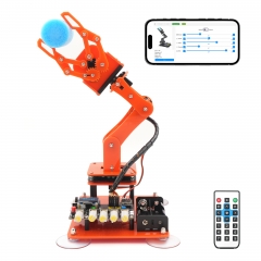 Adeept 5-DOF Robotic Arm Kit, WiFi App & IR Remote, OLED, RGB LEDs, STEM