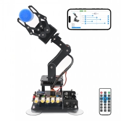 Adeept 5-DOF Robotic Arm Kit, WiFi App & IR Remote, OLED, RGB LEDs, STEM
