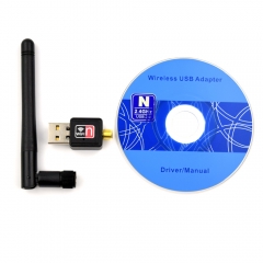 Adeept USB WiFi Wireless Adapter Dongle LAN Card 802.11n/g/b with Antenna for Raspberry Pi