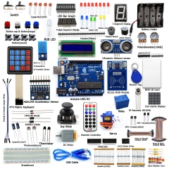 Adeept RFID Starter Kit for Arduino UNO R3 from Knowing to Utilizing, Servo, RC522 RFID Module, PS2 Joystick, Learning Kit with Guidebook