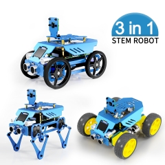 Adeept Alter All-in-One Raspberry Pi Smart Robot Car Kit , STEAM Robot Kit with OLED Display, OpenCV Target Tracking, Video Transmission