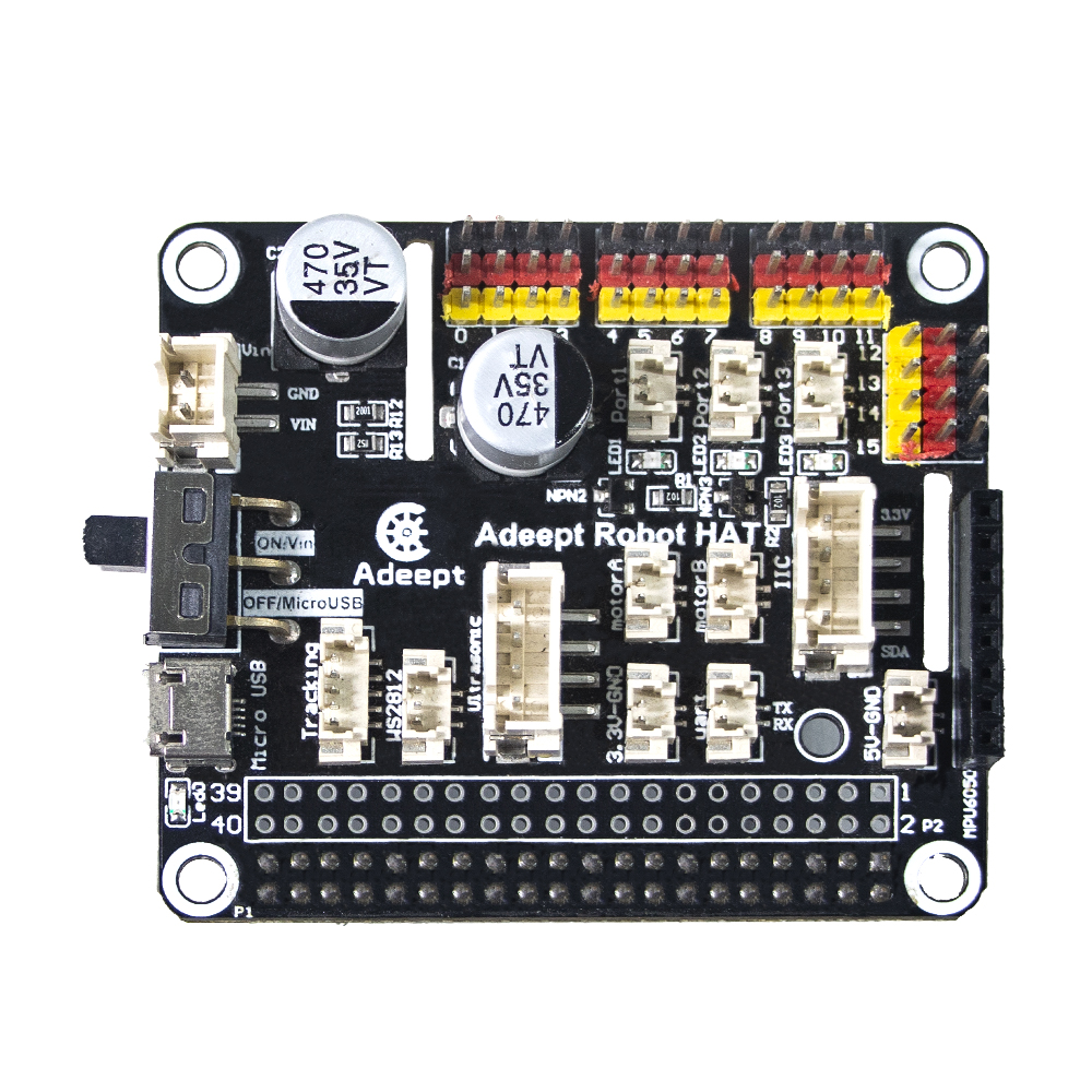 Adeept Robot HAT for Raspberry Pi | Smart Robot Car Driver