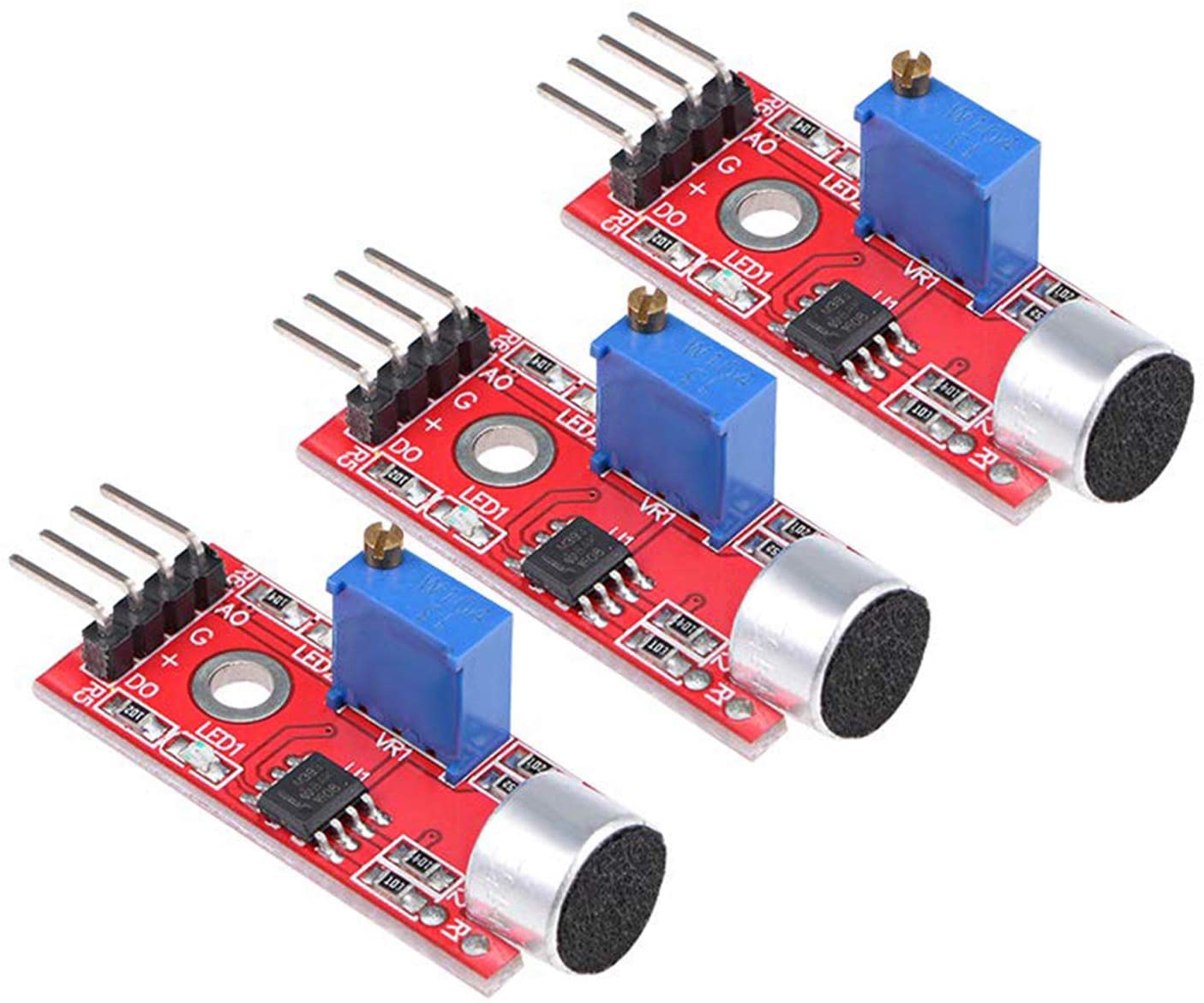 3pcs Microphone Sensor AVR PIC Sound Detection Module with Digital and Circuit Diagram