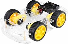 DIY Robot Car Smart Chassis Kit with Speed Encoder 4 Wheel 2 Layer for Arduino Raspberry Pi