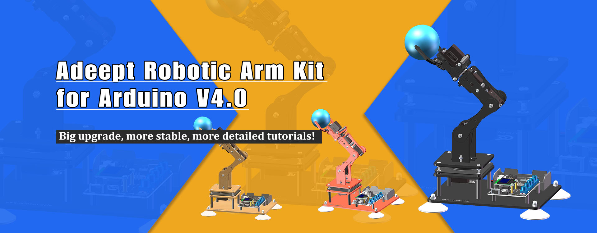 Adeept 5DOF Robotic Arm Kit for Arduino Uno R3 - RobotShop