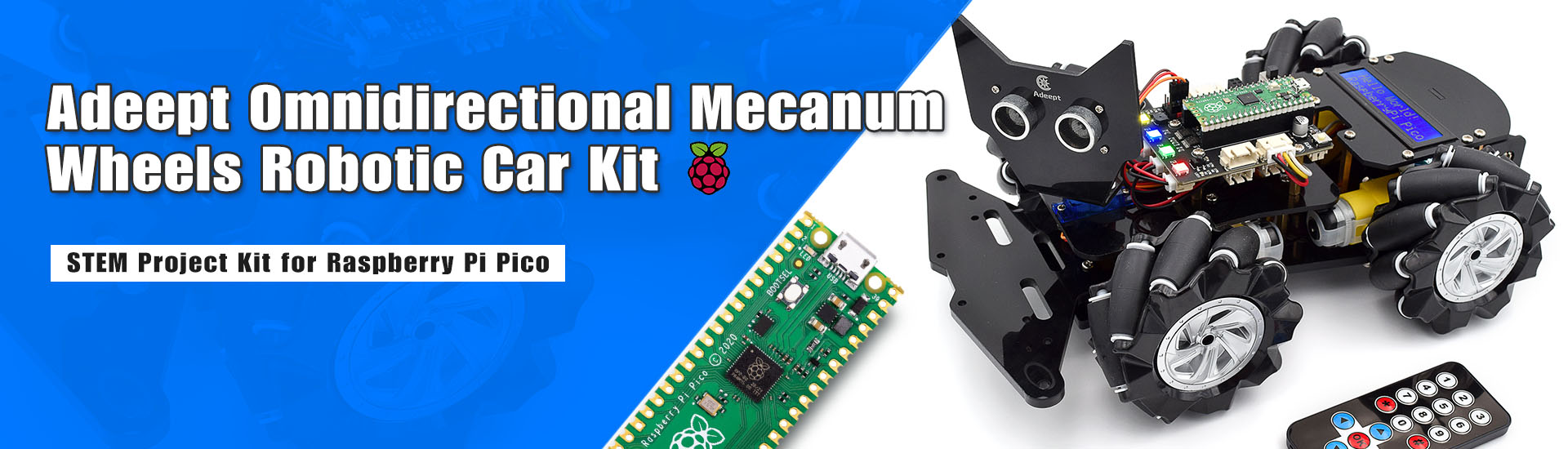  Adeept Smart Car Kit Compatible with Raspberry Pi Pico