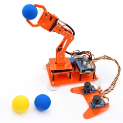 Adeept 5-DOF Robotic Arm Kit for Raspberry Pi 4 B 3 B+ B A+, Programmable DIY Coding STEM Educational 5 Axis Robot Arm with Python Code and Tutorials