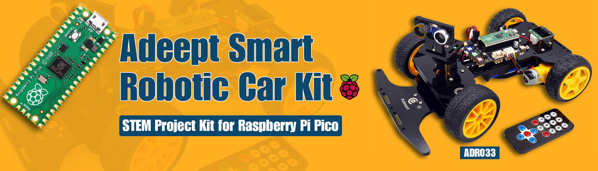  Adeept Smart Car Kit Compatible with Raspberry Pi Pico