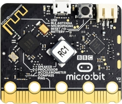 BBC Micro:Bit V2, ARM Cortex-M4 nRF52833 Processor Built-in Speaker and Microphone, Touch Sensitive Logo Integrates 2.4G Radio/BLE Bluetooth 5.0