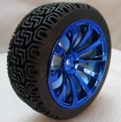 4pcs 65mm Wheels for Smart Car, Rubber Tires