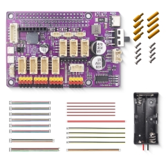 Adeept Robot HAT for Raspberry Pi, Expansion Board for Raspberry Pi 5/4B/3B/3B+, Smart Robot Car Driver with PDF Tutorial